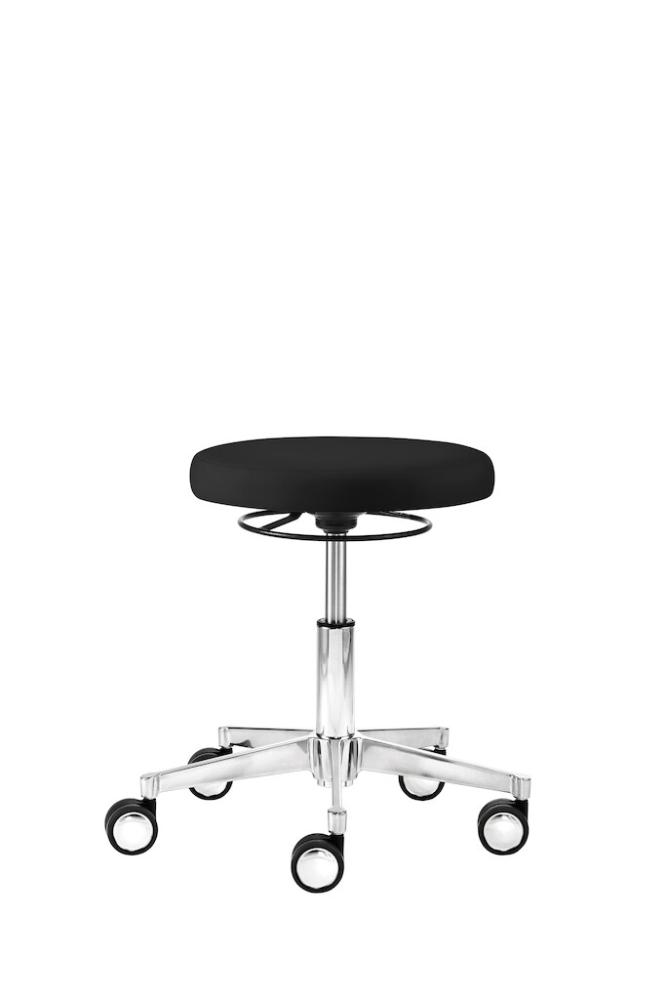 Tabouret pivotant MyXPERT noir 53-72.5 cm, anneau de réglage