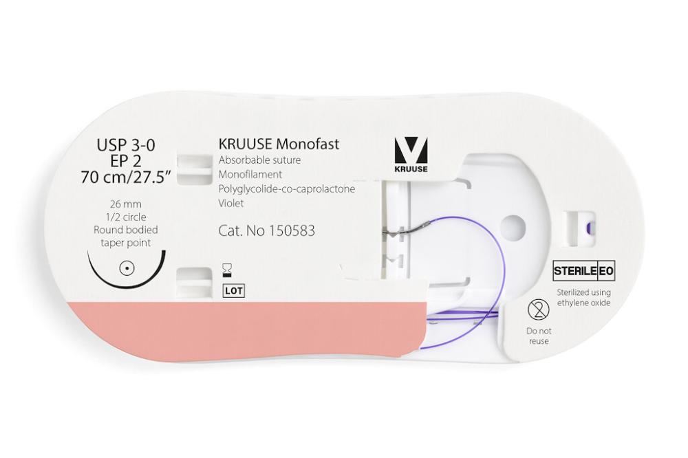 KR Monofast,USP 3-0,70cm 26 mm 1/2 TP, RK, 12 Stk