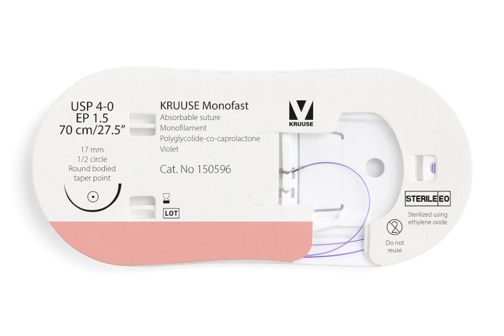 KR Monofast,USP 4-0,70cm 17 mm 1/2 TP, RK, 12 Stk