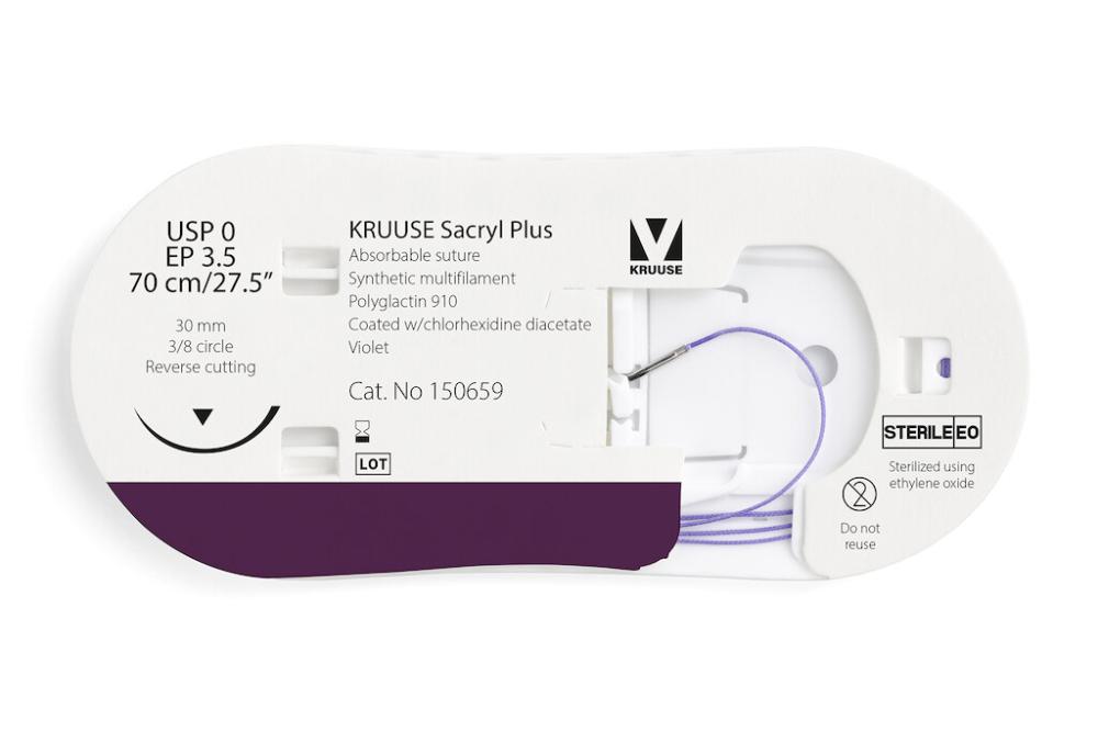 KR Sacryl Plus,USP 0,70cm 30 mm 3/8 K, RC, 12 Stk