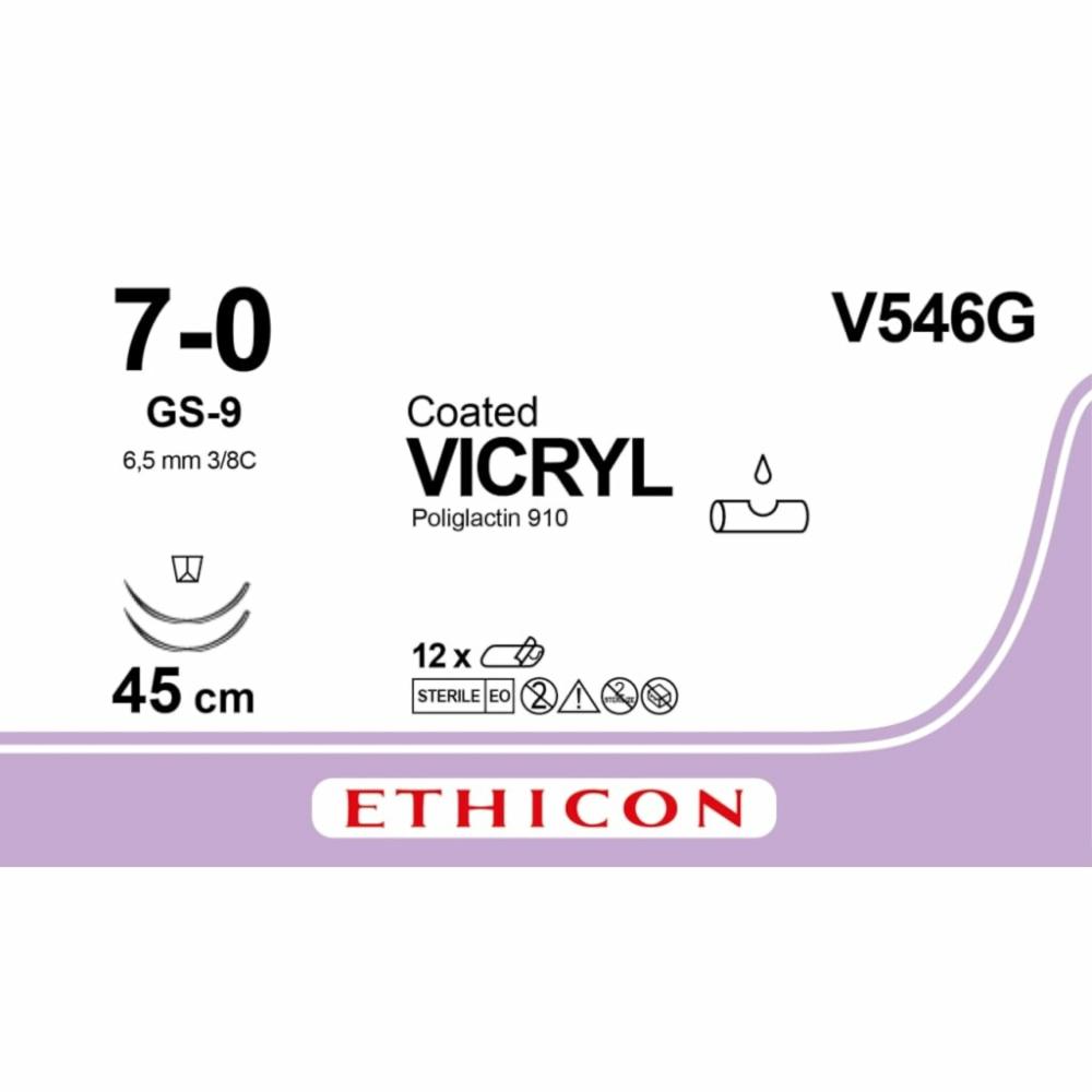 Vicryl USP 7-0 Nr. V546G violett 45 cm 2xGS-9 12 Stk.