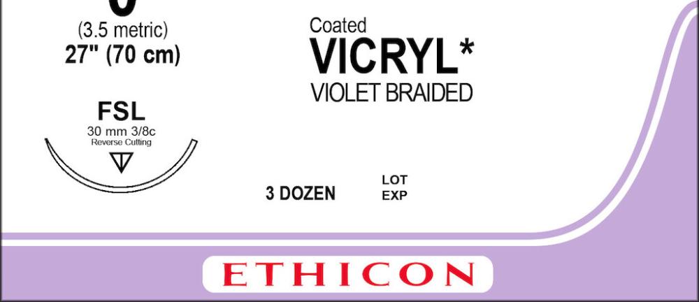 Vicryl USP 0 No J587H violet 70 cm FSL 36 pces Vicryl USP 0 No J587H violet 70 cm FSL 36 pces