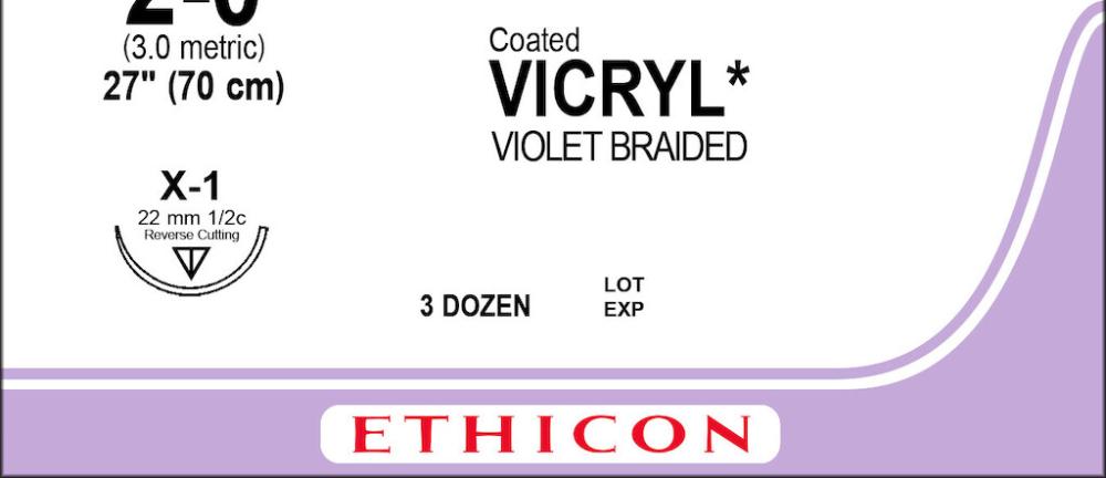 Vicryl USP 2-0 No V 461 H violet 70 cm X-1 36 pces