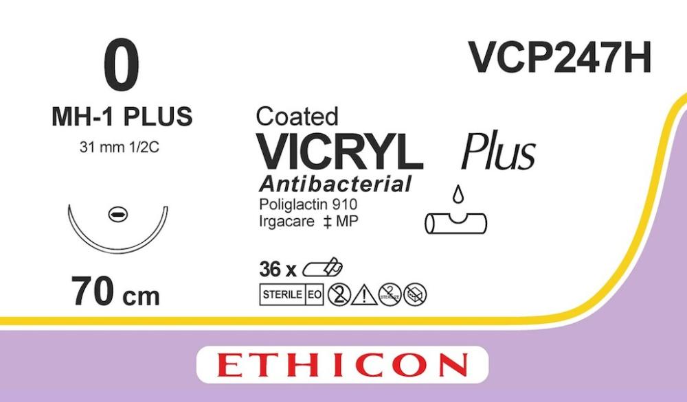 Vicryl plus USP 0 No VCP247H violet 70 cm MH-1 36 pces Vicryl plus USP 0 No VCP247H violet 70 cm MH-1 36 pces