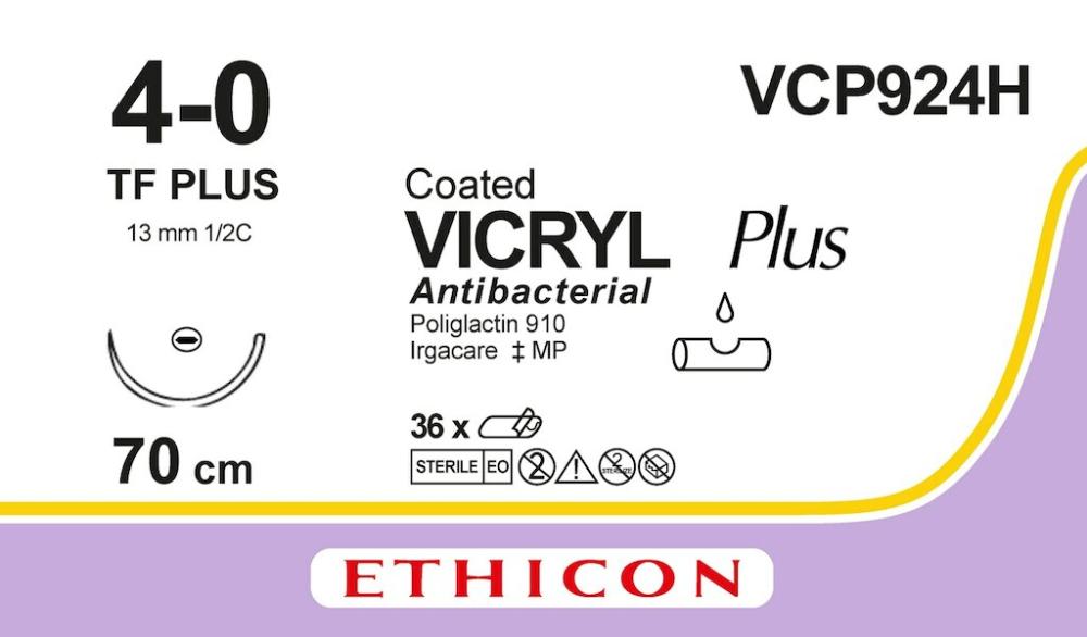 Vicryl plus USP 4-0 VCP 924 H violet 70 cm TF 36 pces