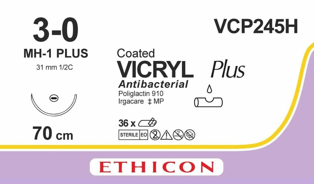 Vicryl plus USP 3-0 VCP 245 H violet 70 cm MH-1 36 pces