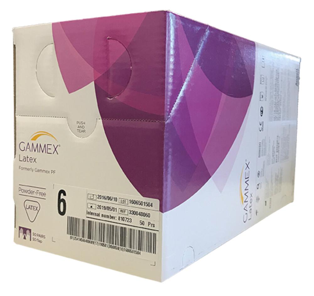 Gammex PF Latex Gr. 6, 50 Paar ungepuderte OP-Handschuhe Gammex PF Latex Gr. 6, 50 Paar ungepuderte OP-Handschuhe